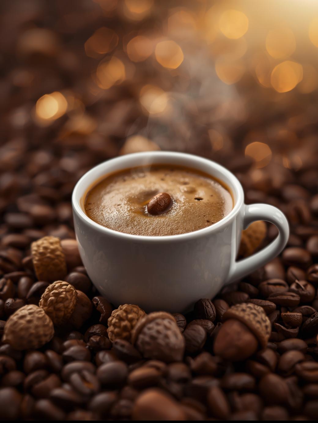 About palamut kahvesi, meşe palamudu ve kahve çekirdekleri, güzel fincan sosyal medya post üret içerikleri de yaz (67)