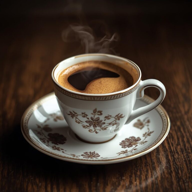 Home palamut kahvesi ve fincanı otantik güzel fincan ve ete